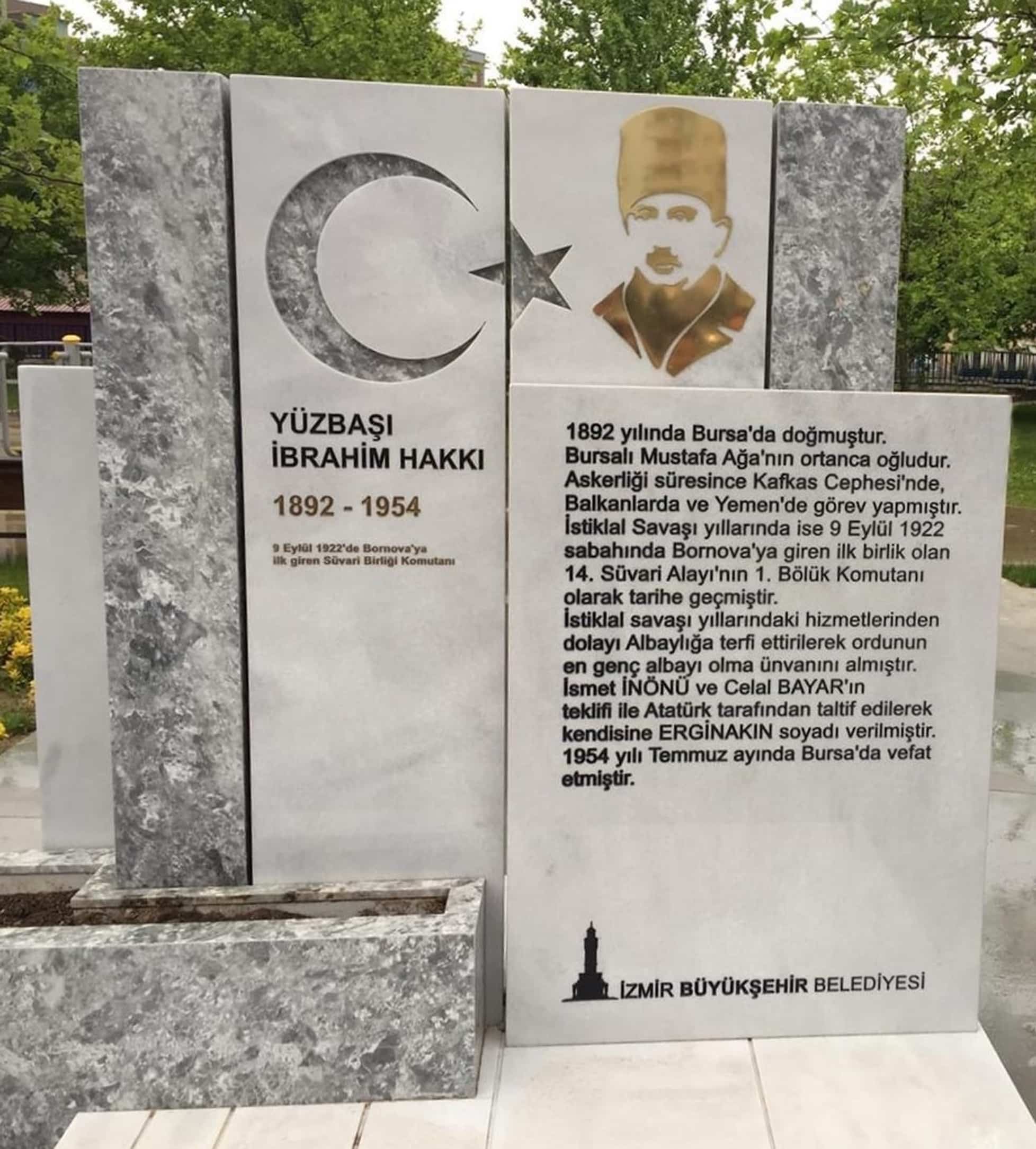 Bornova Yüzbaşı İbrahim Hakkı Anıtı